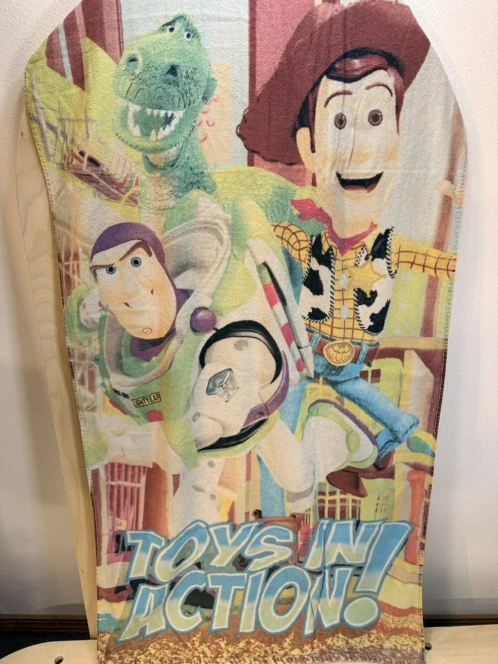 Toy Story Vintage 90's Disney Store Pixar Beach Towel Toys In Action 54” X 29”